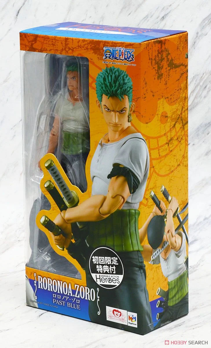 MegaHouse One Piece Variable Action Heroes Roronoa Zoro - PAST BLUE - First edition limited