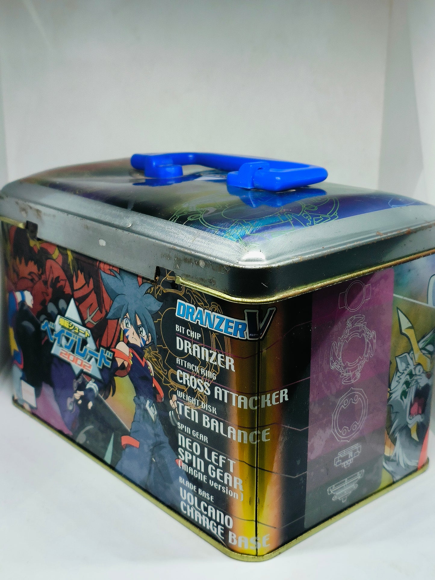 Beyblade Can Box with Trading Cards Beyblade CCG Character Card Game Booster Conqueror of the Continent featuring Kai and Demolition Boys