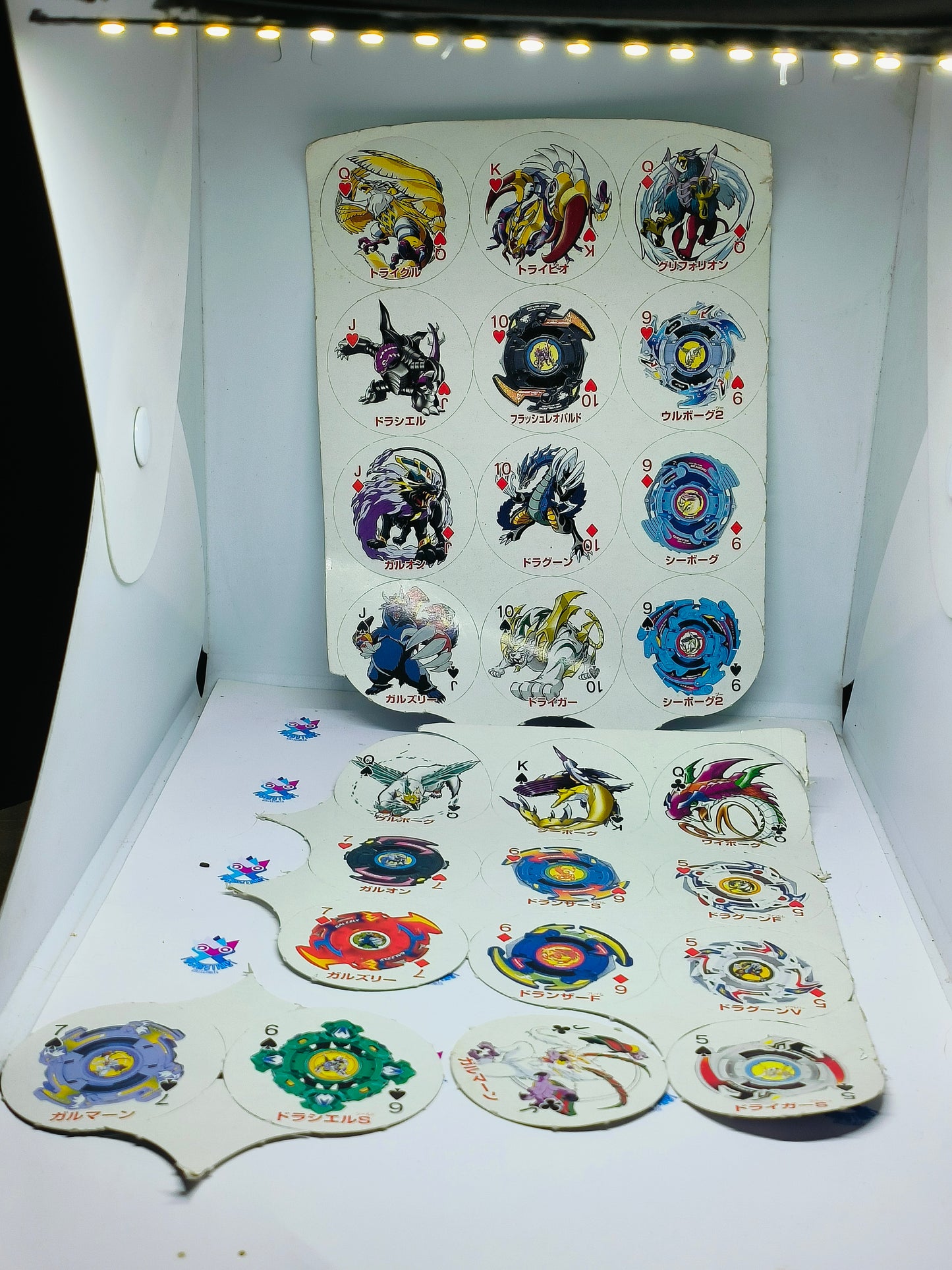 Beyblade playing cards circular