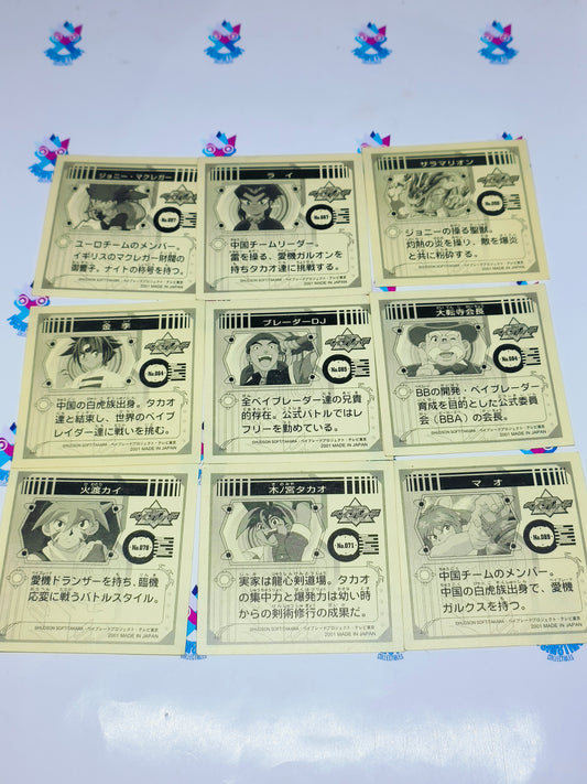 BeyBlade Original Generation information cards set of 9