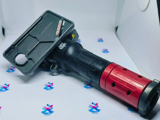 (BB-107) 3-Segment Launcher Grip (Gray) with rubber supports (Metal Saga)