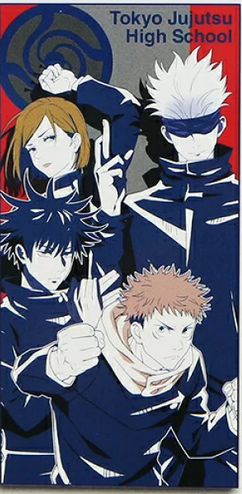 Taito - jujitsu kaisen - Visual BIG towel - Yuji , Gojo , Fushiguro, and Nobara