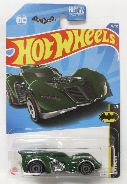 2022 HOT WHEELS B CASE BATMAN ARKHAM ASYLUM BATMOBILE GREEN BATMAN