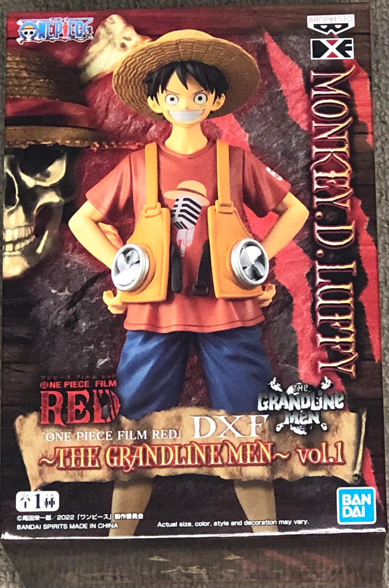 BANDAI ONE PIECE DXF GRANDLINE MEN - Monkey D Luffy - Film red ver. Vol. 1