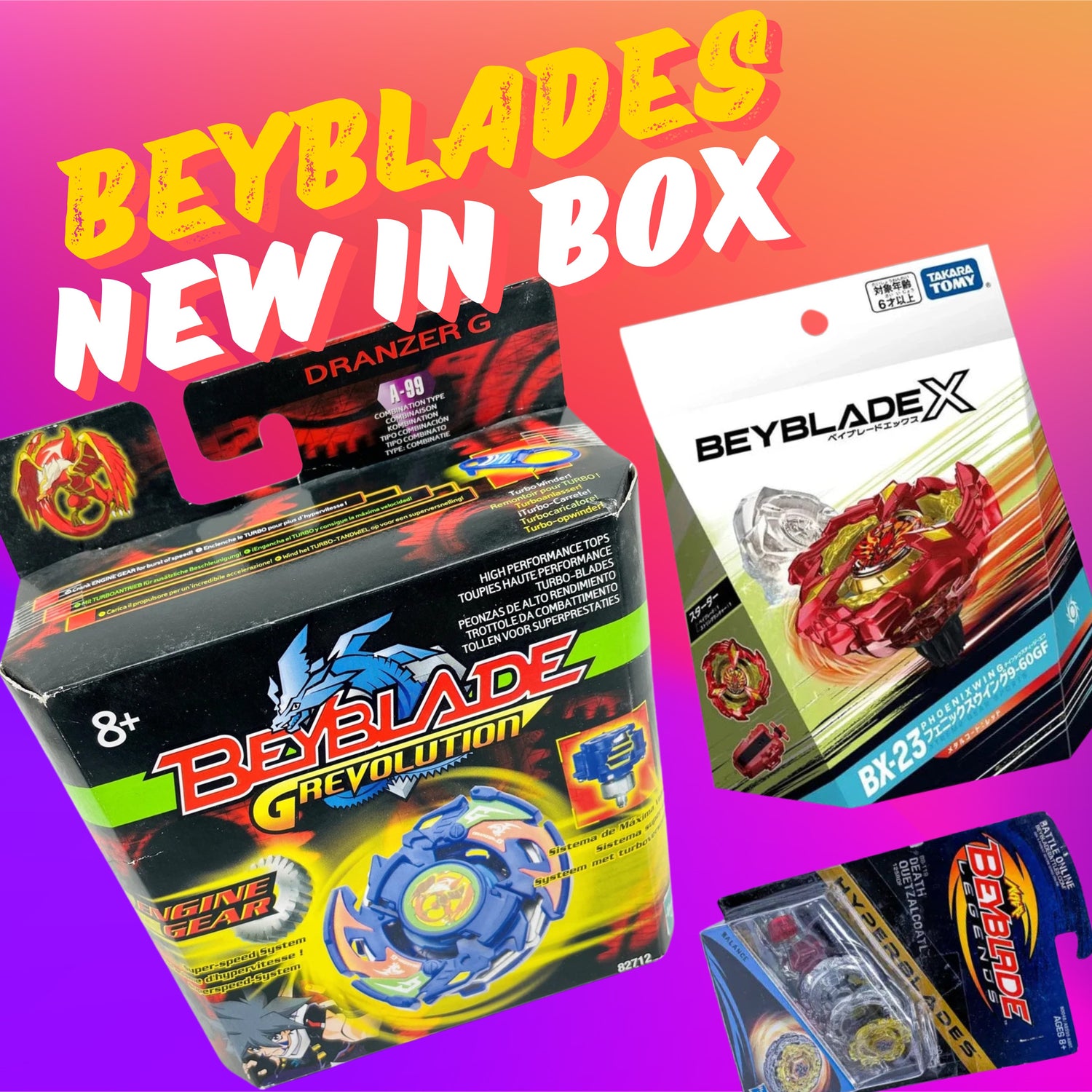 New in box Beyblades