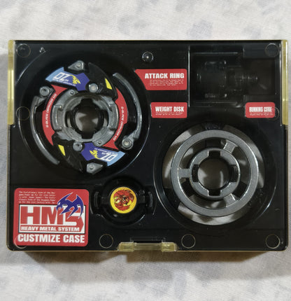 Black Dranzer MS with case - Takaratomy Beyblade Hard Metal System