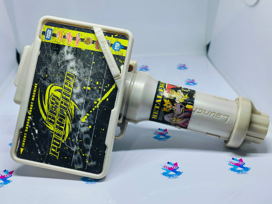 (BB-107) 3-Segment Launcher Grip white with Beypoint card (Metal Saga) with special stickers