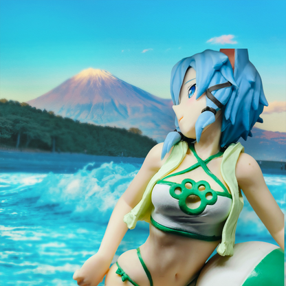 Anime Sword Art Online Action EXQ Figure Cat Ear Girl Style Asada Shino Code Register Ver Model Sexy Bikini Swimsuit Doll