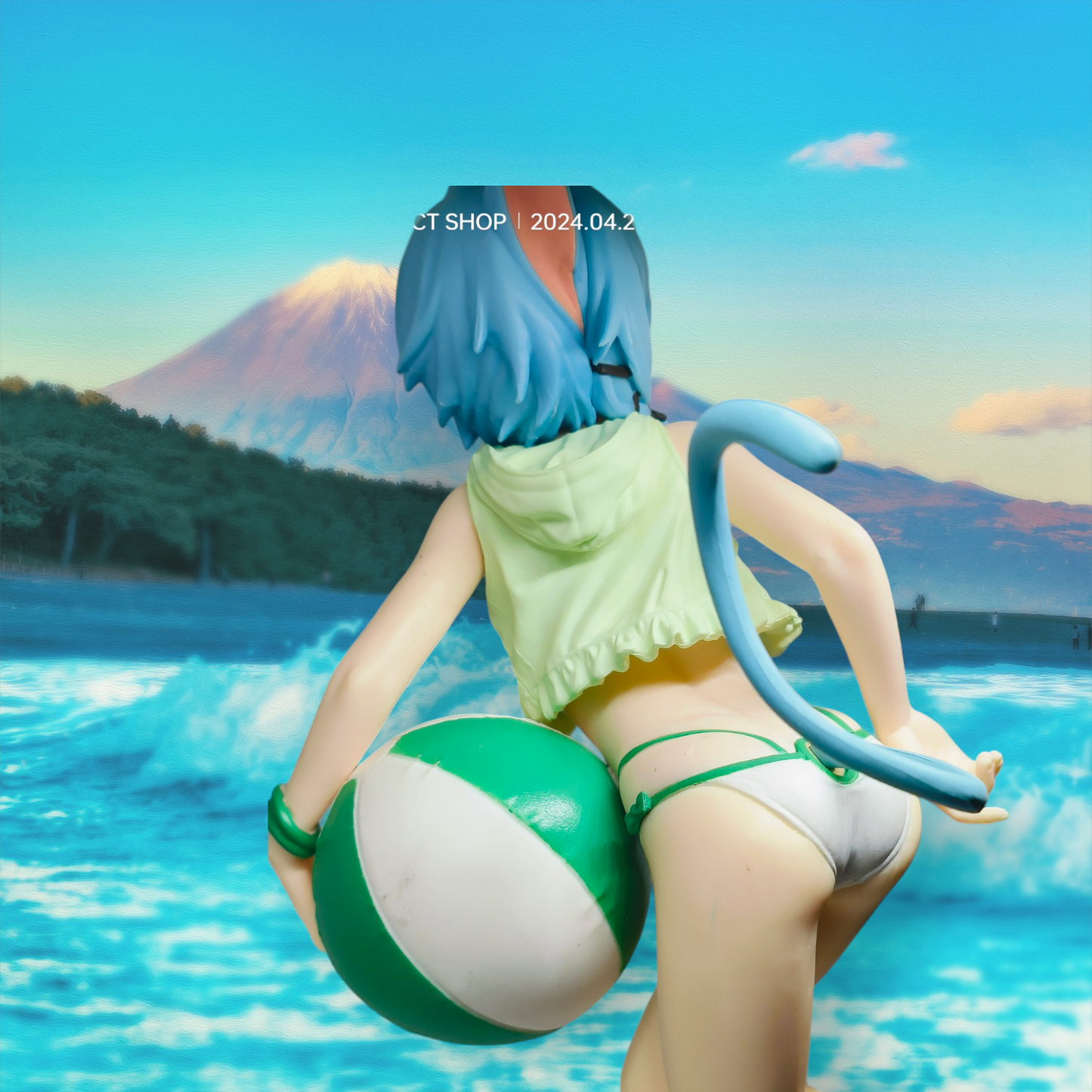 Anime Sword Art Online Action EXQ Figure Cat Ear Girl Style Asada Shino Code Register Ver Model Sexy Bikini Swimsuit Doll