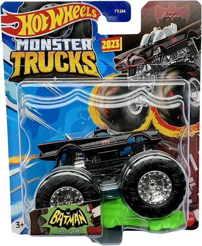 Hot Wheels Monster Trucks New for 2023 1:64 Scale Batman The Classic TV Series, Black