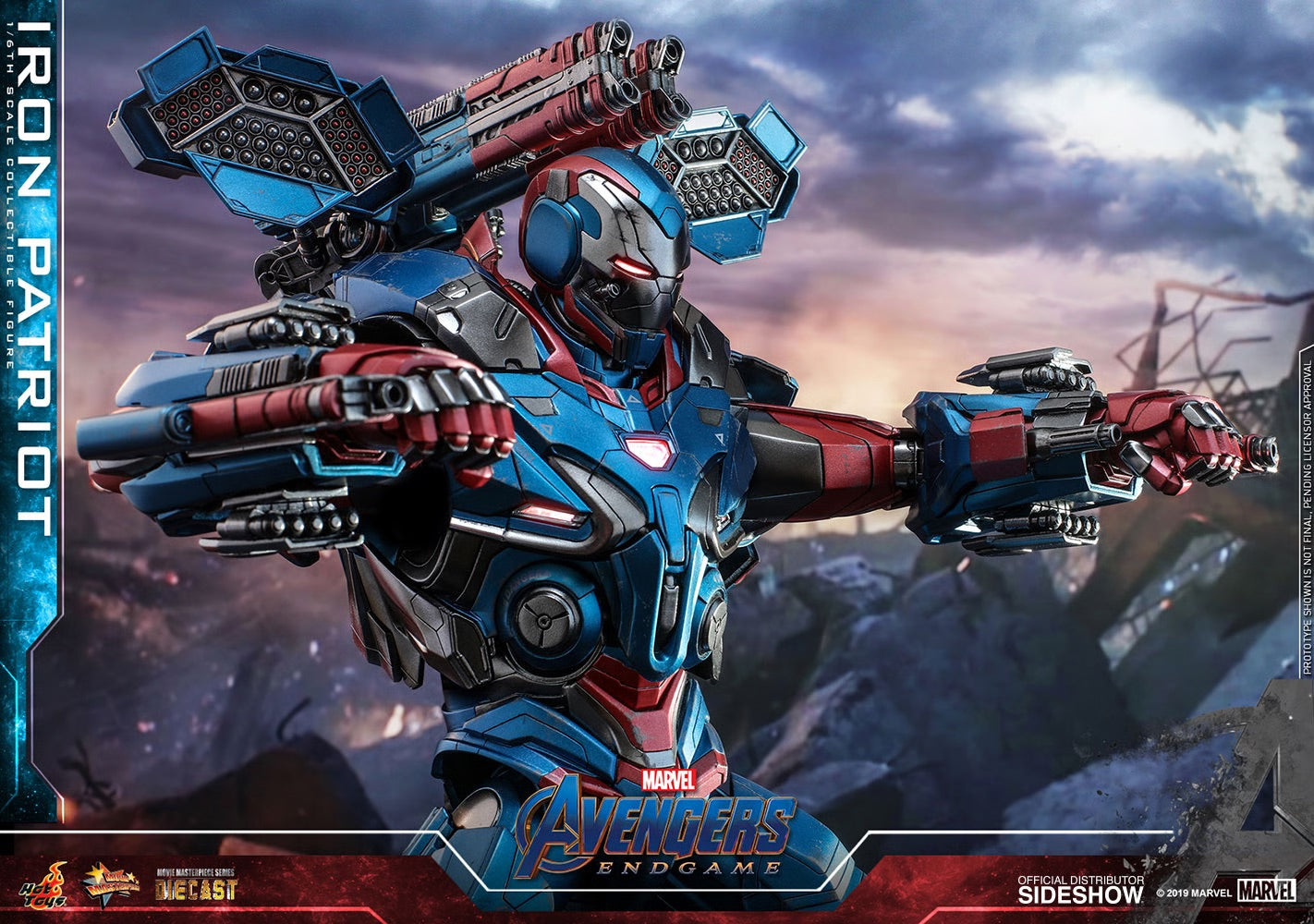 Hot Toys Avengers Endgame Iron Patriot MMS547 D34 1/6th Scale Figure