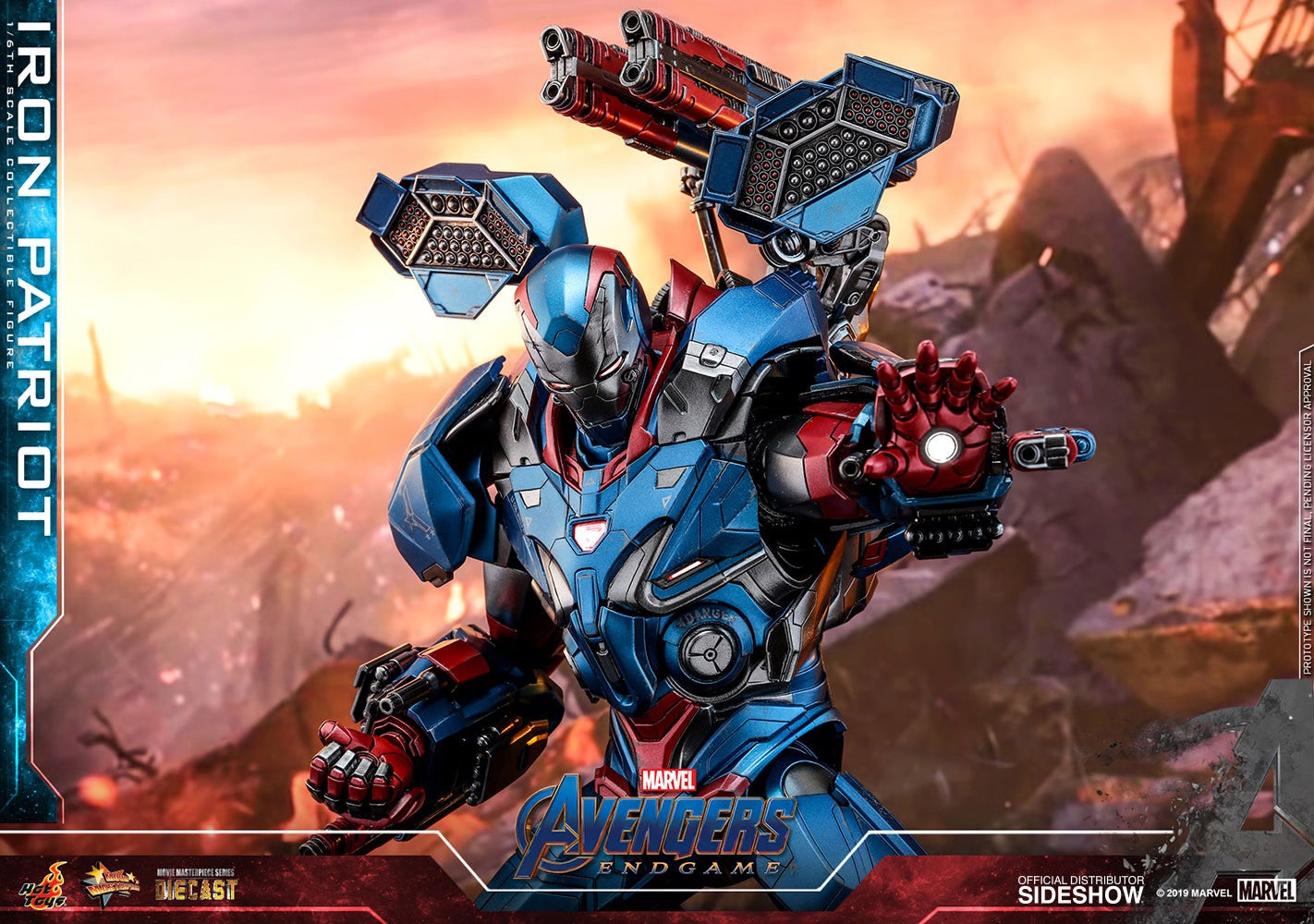 Hot Toys Avengers Endgame Iron Patriot MMS547 D34 1/6th Scale Figure