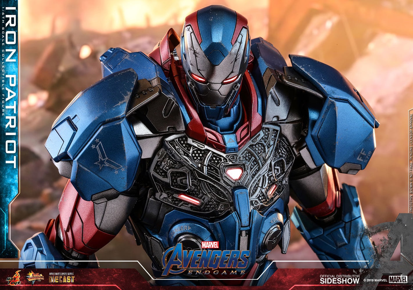 Hot Toys Avengers Endgame Iron Patriot MMS547 D34 1/6th Scale Figure